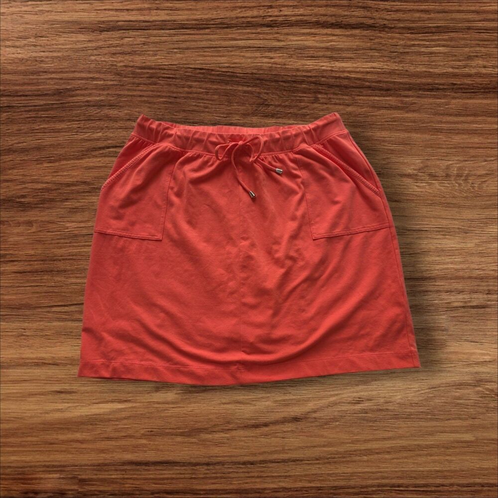 Christopher & Banks Melon Knit Skort Womens 1X Active Casual Drawstring Pockets